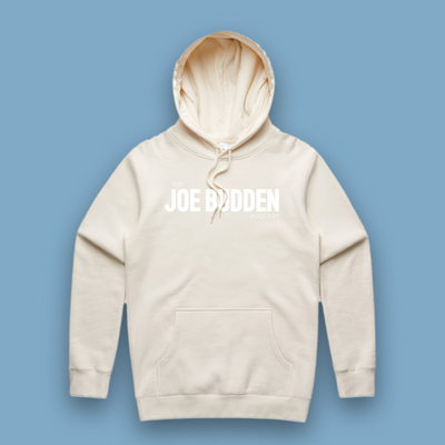 The Joe Budden Podcast - OG Logo in White - Beige Hoodie